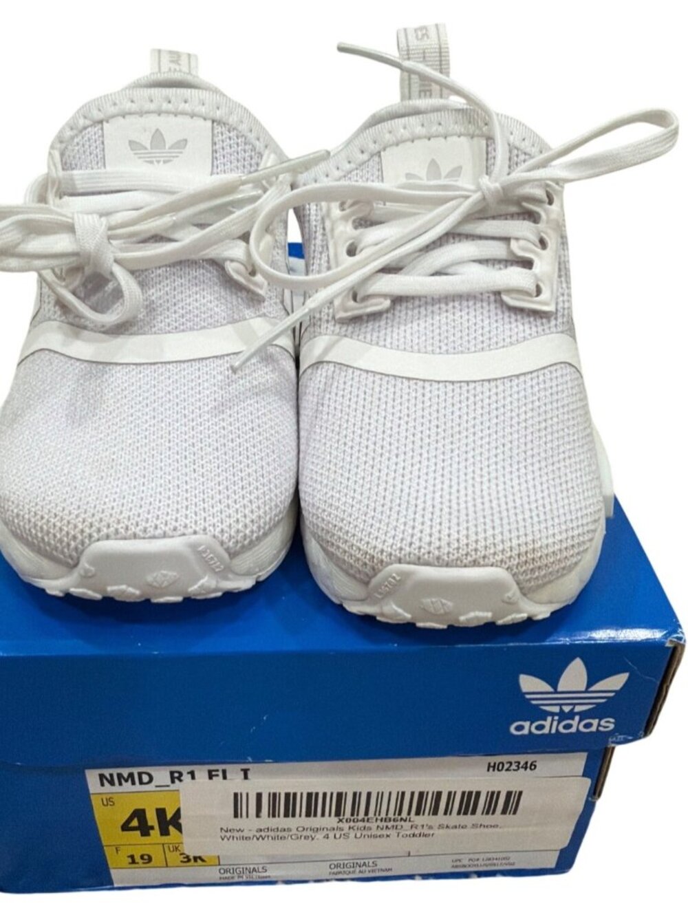 Adidas Originals Kids NMD R1 V2 Skate Shoes White Grey Toddler 4 US